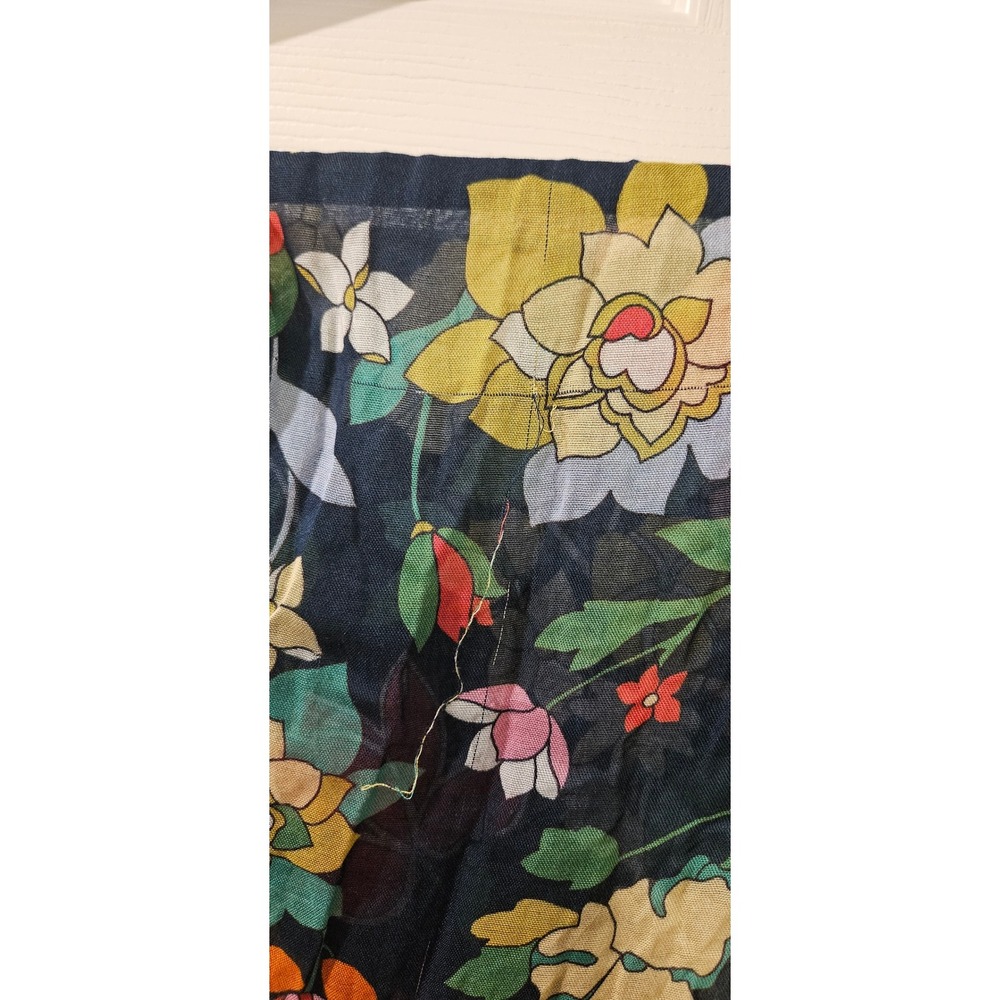Kate Spade Floral Scarf Oblong Wrap Black Sheer Lightweight Colorful - Picture 5 of 6